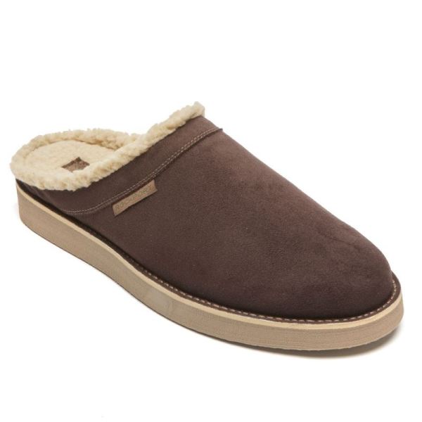 ROCKPORT MEN'S AXELROD SLIDE-BROWN - Click Image to Close