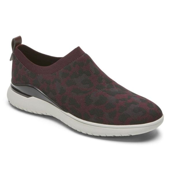 ROCKPORT WOMEN'S TOTAL MOTION SPORT HIGH SLIP-ON-OXBLOOD LEOPARD