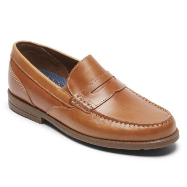 ROCKPORT MEN'S PRESTON PENNY LOAFER-TAN