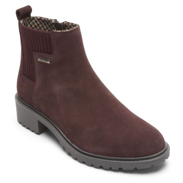 ROCKPORT WOMEN'S RYLEIGH CHELSEA BOOT-WATERPROOF-OXBLOOD