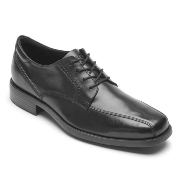 ROCKPORT MEN'S GREYSON BIKE TOE OXFORD-BLACK - Click Image to Close