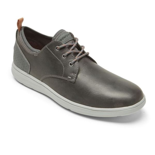 ROCKPORT MEN'S BECKWITH PLAIN TOE OXFORD-MAGNET LEA/SDE - Click Image to Close