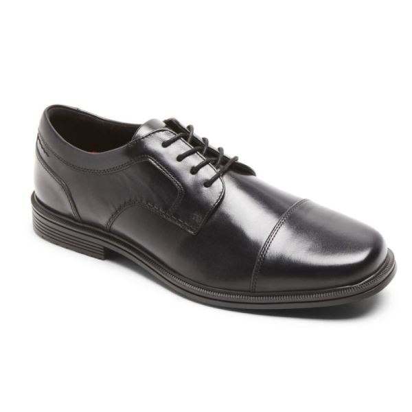 ROCKPORT MEN'S TAYLOR WATERPROOF CAP TOE OXFORD-BLACK