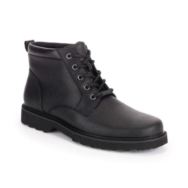 ROCKPORT MEN'S NORTHFIELD WATERPROOF PLAIN TOE BOOT-BLACK - Click Image to Close