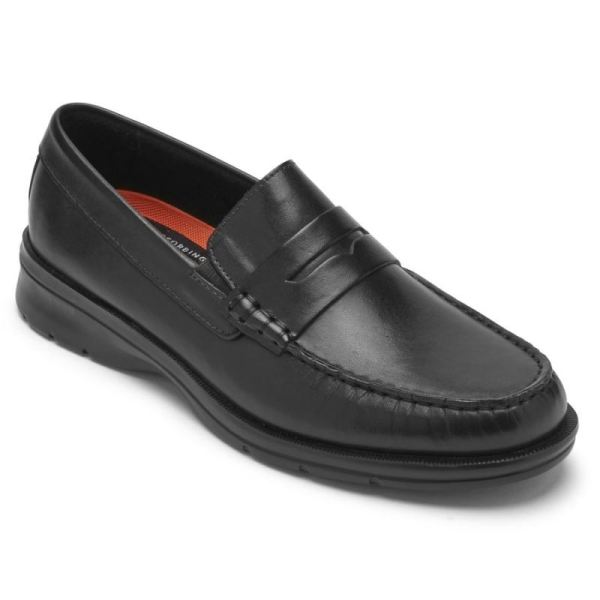 ROCKPORT MEN'S PALMER PENNY LOAFER-BLACK