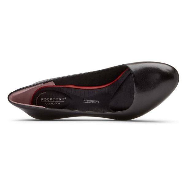 ROCKPORT WOMEN'S TOTAL MOTION ARABELLA HEEL-BLACK LEATHER