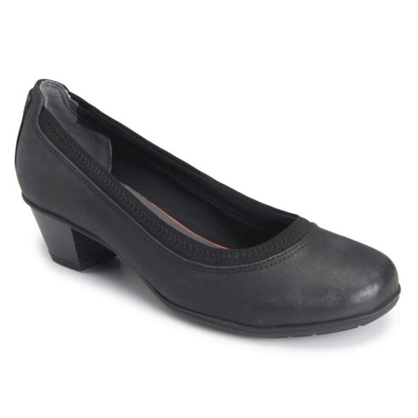 ROCKPORT WOMEN'S AMY HEEL-BLACK