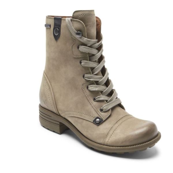 ROCKPORT WOMEN'S COBB HILL BRUNSWICK BOOT-WATERPROOF-TAUPE GREY