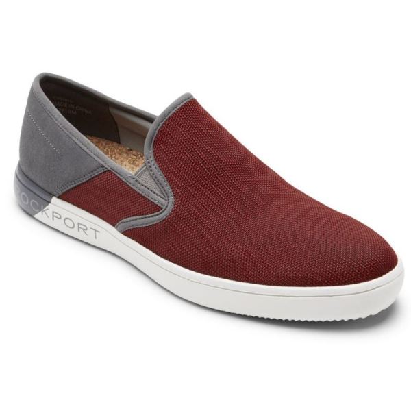 ROCKPORT MEN'S COLLE SLIP-ON MESH SNEAKER-REDWOOD MULTI MESH - Click Image to Close