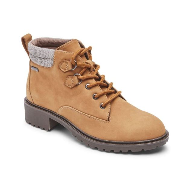 ROCKPORT WOMEN'S RYLEIGH HIKER BOOT-WATERPROOF-CASHEW