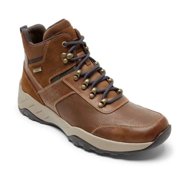 ROCKPORT MEN'S XCS SPRUCE PEAK TREKKER BOOT-WATERPROOF-BROWN