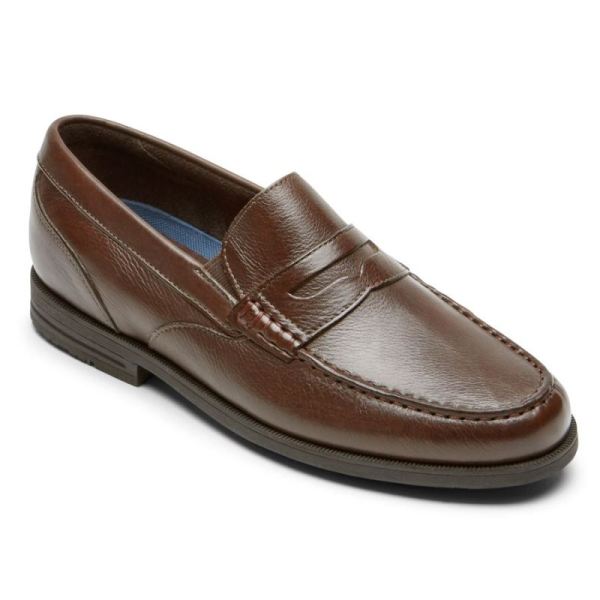 ROCKPORT MEN'S PRESTON PENNY LOAFER-TUMBLED JAVA