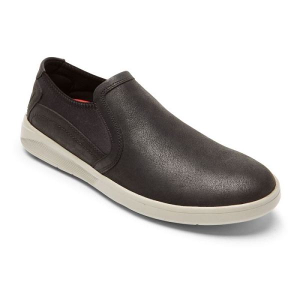 ROCKPORT MEN'S CALDWELL TWIN GORE SLIP-ON-BLACK LEATHER - Click Image to Close