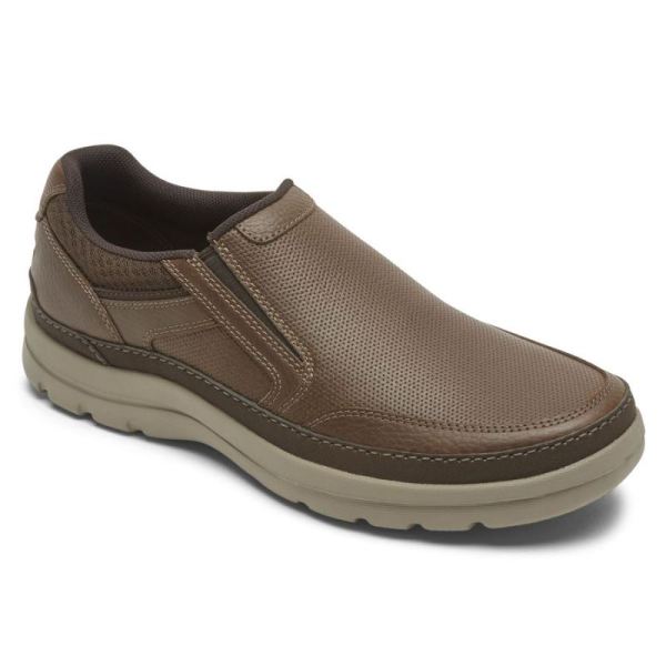 ROCKPORT MEN'S GET YOUR KICKS MUDGUARD SLIP-ON-DEEP CHOCOLATE - Click Image to Close