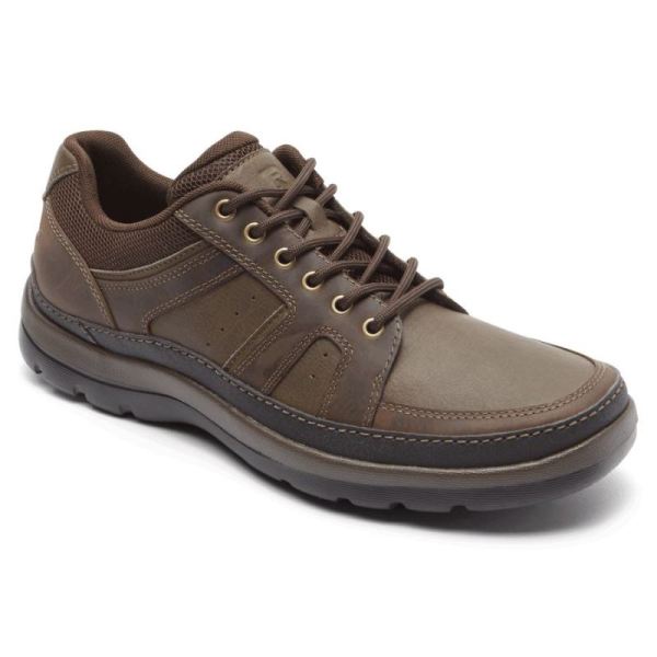 ROCKPORT GET YOUR KICKS MUDGUARD BLUCHER-DARK BROWN LEATHER