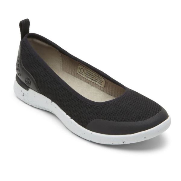 ROCKPORT WOMEN'S TRUFLEX FLY KNIT BALLET FLAT-BLACK - Click Image to Close