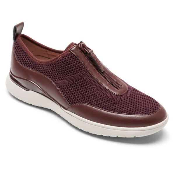 ROCKPORT WOMEN'S TOTAL MOTION SPORT ZIP SNEAKER-OXBLOOD