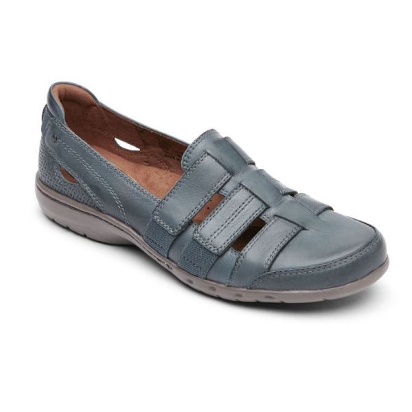 ROCKPORT WOMEN'S COBB HILL PENFIELD STRAPPY SLIP-ON-BLUE