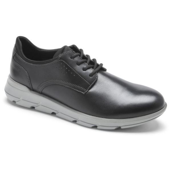 ROCKPORT MEN'S GRADY OXFORD-BLACK - Click Image to Close