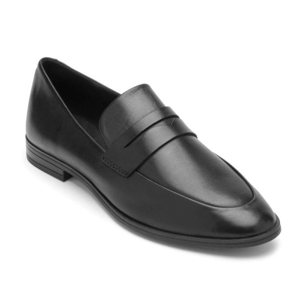 ROCKPORT WOMEN'S PERPETUA CLASSIC PENNY LOAFER-BLACK - Click Image to Close