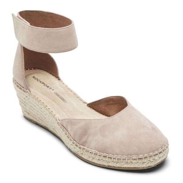 ROCKPORT WOMEN'S MARAH ANKLE STRAP WEDGE SANDAL-Blush