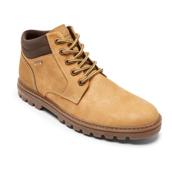 ROCKPORT MEN'S WEATHER OR NOT BOOT-WATERPROOF-WHEAT NUBUCK - Click Image to Close