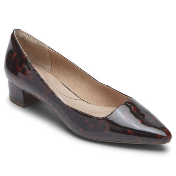 ROCKPORT WOMEN'S TOTAL MOTION GRACIE HEEL-TORTOISE PATENT - Click Image to Close