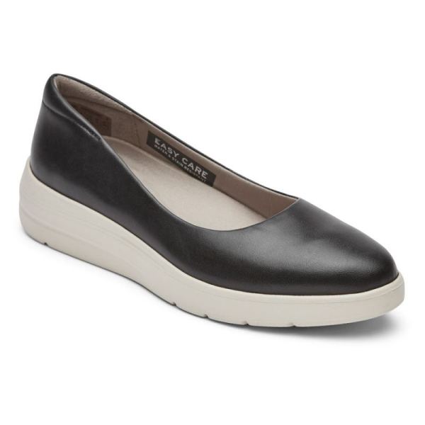 ROCKPORT WOMEN'S TOTAL MOTION LILLIE BALLET FLAT-BLACK - Click Image to Close