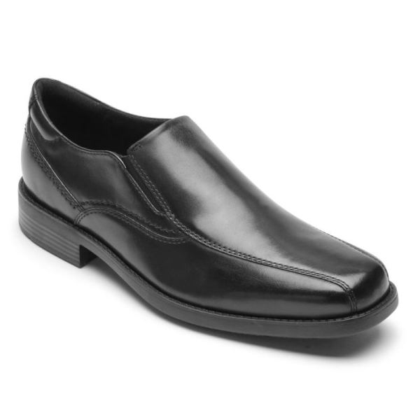 ROCKPORT MEN'S GREYSON BIKE TOE SLIP-ON-BLACK - Click Image to Close