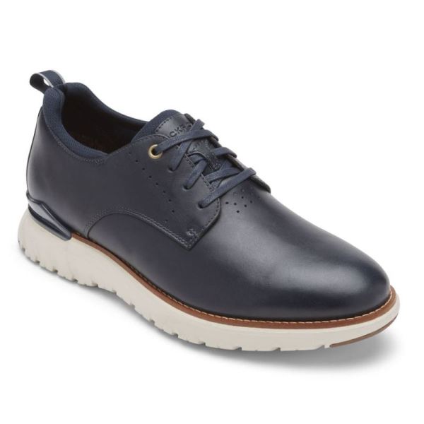 ROCKPORT MEN'S TOTAL MOTION SPORT PLAIN TOE OXFORD-NEW DRESS BLUES - Click Image to Close