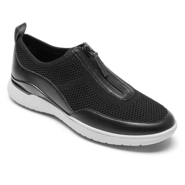 ROCKPORT WOMEN'S TOTAL MOTION SPORT ZIP SNEAKER-BLACK