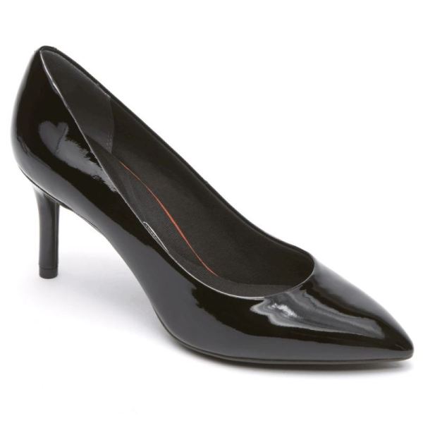 ROCKPORT WOMEN'S TOTAL MOTION 75MM POINTED TOE HEEL-BLACK PATENT