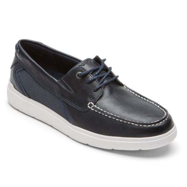 ROCKPORT MEN'S TOTAL MOTION LITE BOAT SHOE-NEW DRESS BLUES - Click Image to Close