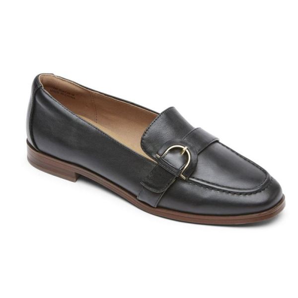 ROCKPORT WOMEN'S SUSANA BUCKLE LOAFER-BLACK - Click Image to Close