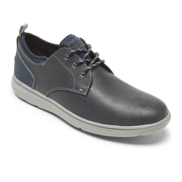 ROCKPORT MEN'S BECKWITH PLAIN TOE OXFORD-NEW DRESS BLUES LEA/SDE