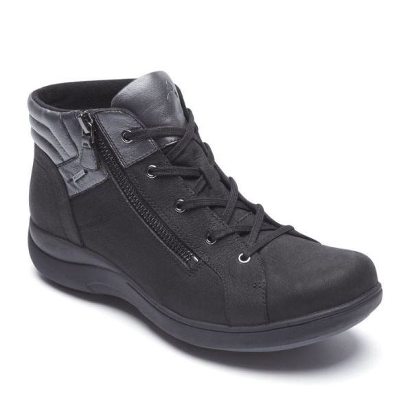 ROCKPORT WOMEN'S REV STRIDARC WATERPROOF LOW BOOT-BLACK