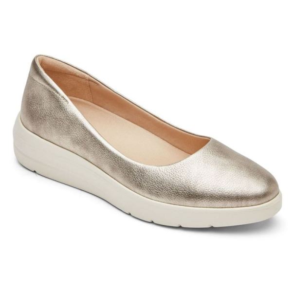 ROCKPORT WOMEN'S TOTAL MOTION LILLIE BALLET FLAT-STARLIGHT