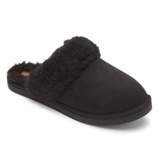 ROCKPORT WOMEN'S TRUTECH VEDA SLIDE SLIPPER-BLACK - Click Image to Close