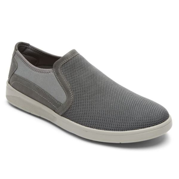 ROCKPORT MEN'S CALDWELL TWIN GORE SLIP-ON-GREY MESH LEATHER