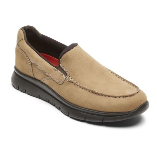 ROCKPORT MEN'S PRIMETIME MOC SLIP-ON-NEW VICUNA NBK - Click Image to Close