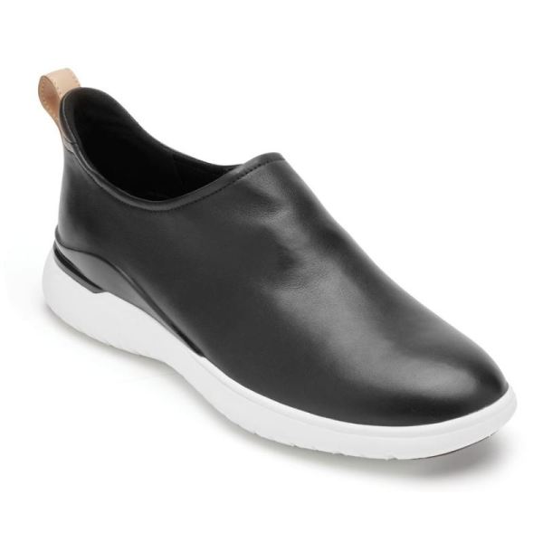 ROCKPORT WOMEN'S TOTAL MOTION SPORT HIGH SLIP-ON-BLACK LEATHER