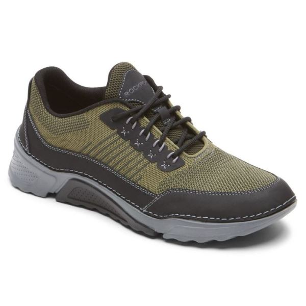 ROCKPORT MEN'S ROCSPORTS SNEAKER-FOREST GREEN MESH/BLACK LEATHE - Click Image to Close