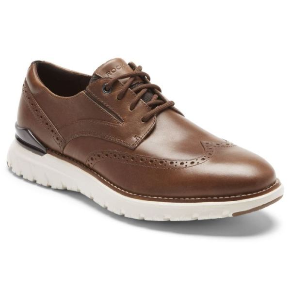 ROCKPORT MEN'S TOTAL MOTION SPORT WINGTIP-HAZELNUT