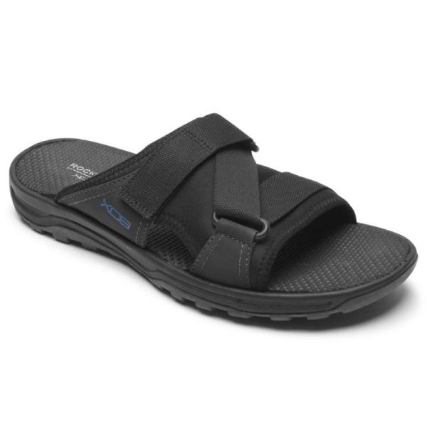 ROCKPORT MEN'S XCS TRAIL TECHNIQUE VELCRO SLIDE-BLACK - Click Image to Close