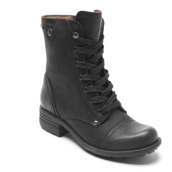 ROCKPORT WOMEN'S COBB HILL BRUNSWICK BOOT-WATERPROOF-BLACK