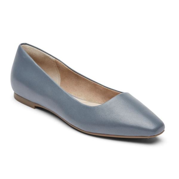 ROCKPORT WOMEN'S TOTAL MOTION LAYLANI PLAIN BALLET FLAT-BLUE SLATE