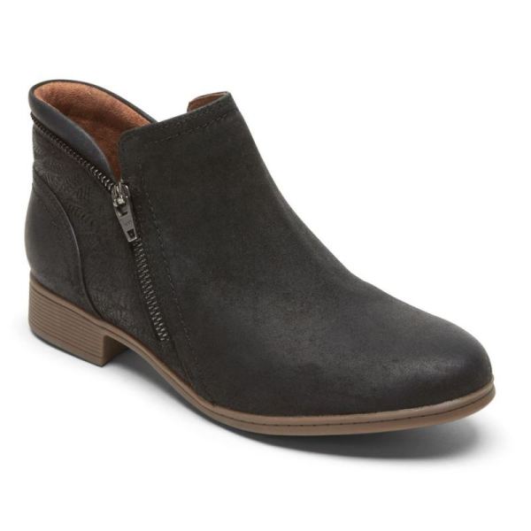 ROCKPORT WOMEN'S COBB HILL CROSBIE BOOTIE-BLACK