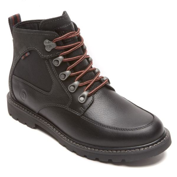 ROCKPORT MEN'S STRICKLAND CHUKKA BOOT-WATERPROOF-BLACK LEATHER/SUEDE - Click Image to Close