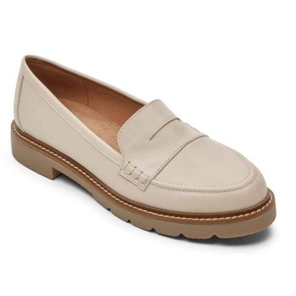 ROCKPORT WOMEN'S KACEY PENNY LOAFER-VANILLA - Click Image to Close