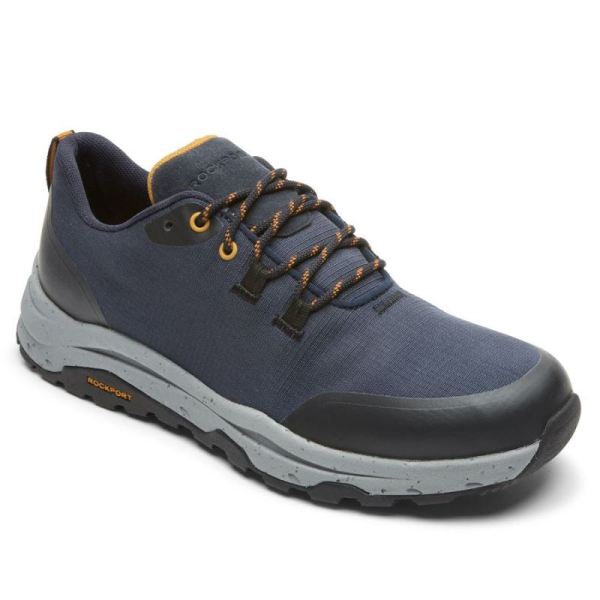 ROCKPORT MEN'S XCS PATHWAY WATERPROOF SPORT OXFORD-NEW DRESS BLUES RIPSTOP POLYES